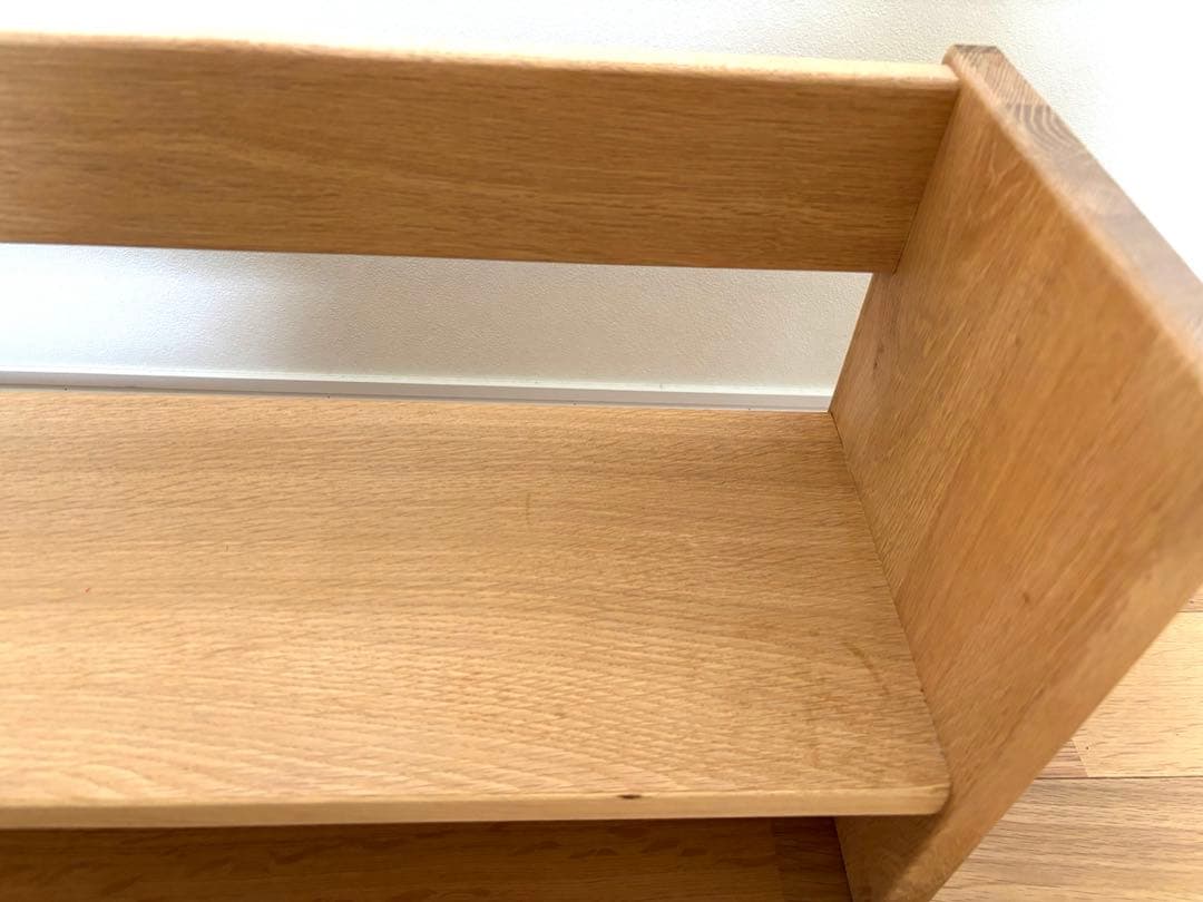 無印良品　オーク無垢材デスク用上置き棚