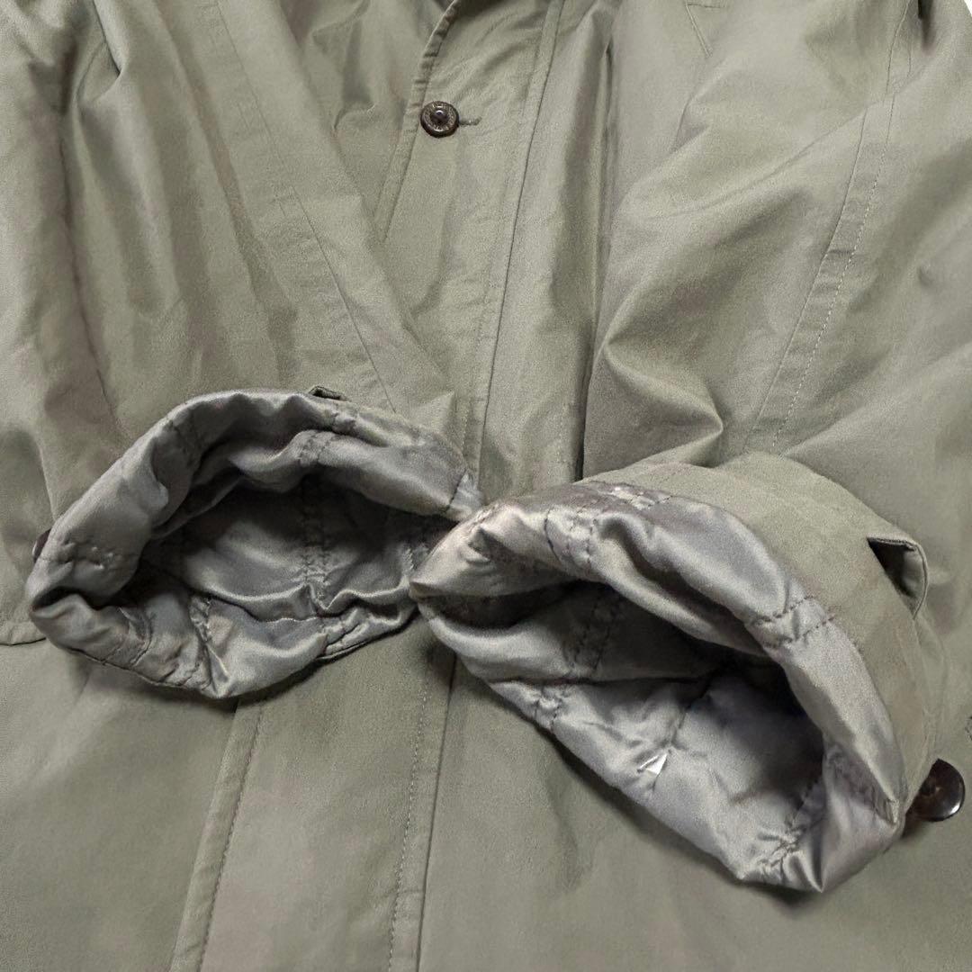 美品 バーバリー ノバチェック ダウンライナー ステンカラーコートL 90s古着