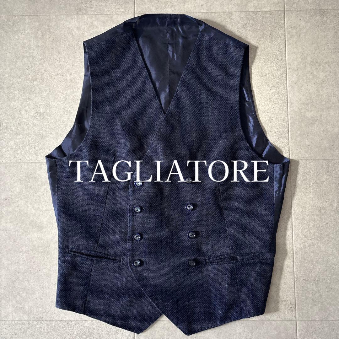 極美品✨️タリアトーレ×ビームスブリッラペルイルグスト別注 ダブルジレ 46 紺