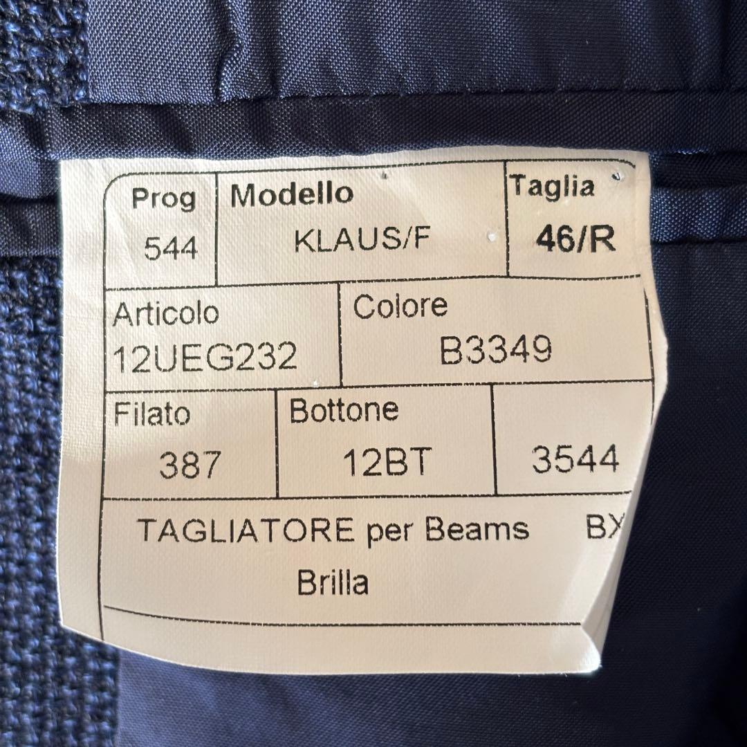 極美品✨️タリアトーレ×ビームスブリッラペルイルグスト別注 ダブルジレ 46 紺