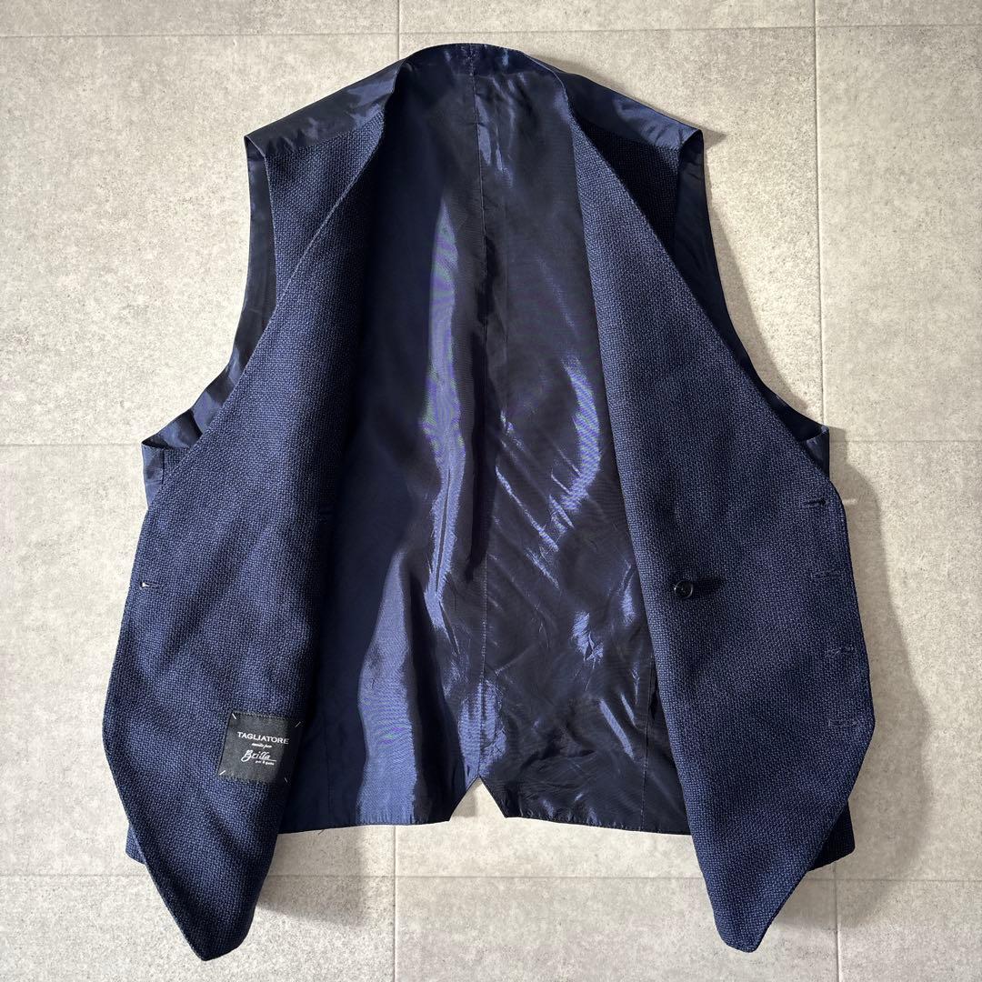 極美品✨️タリアトーレ×ビームスブリッラペルイルグスト別注 ダブルジレ 46 紺