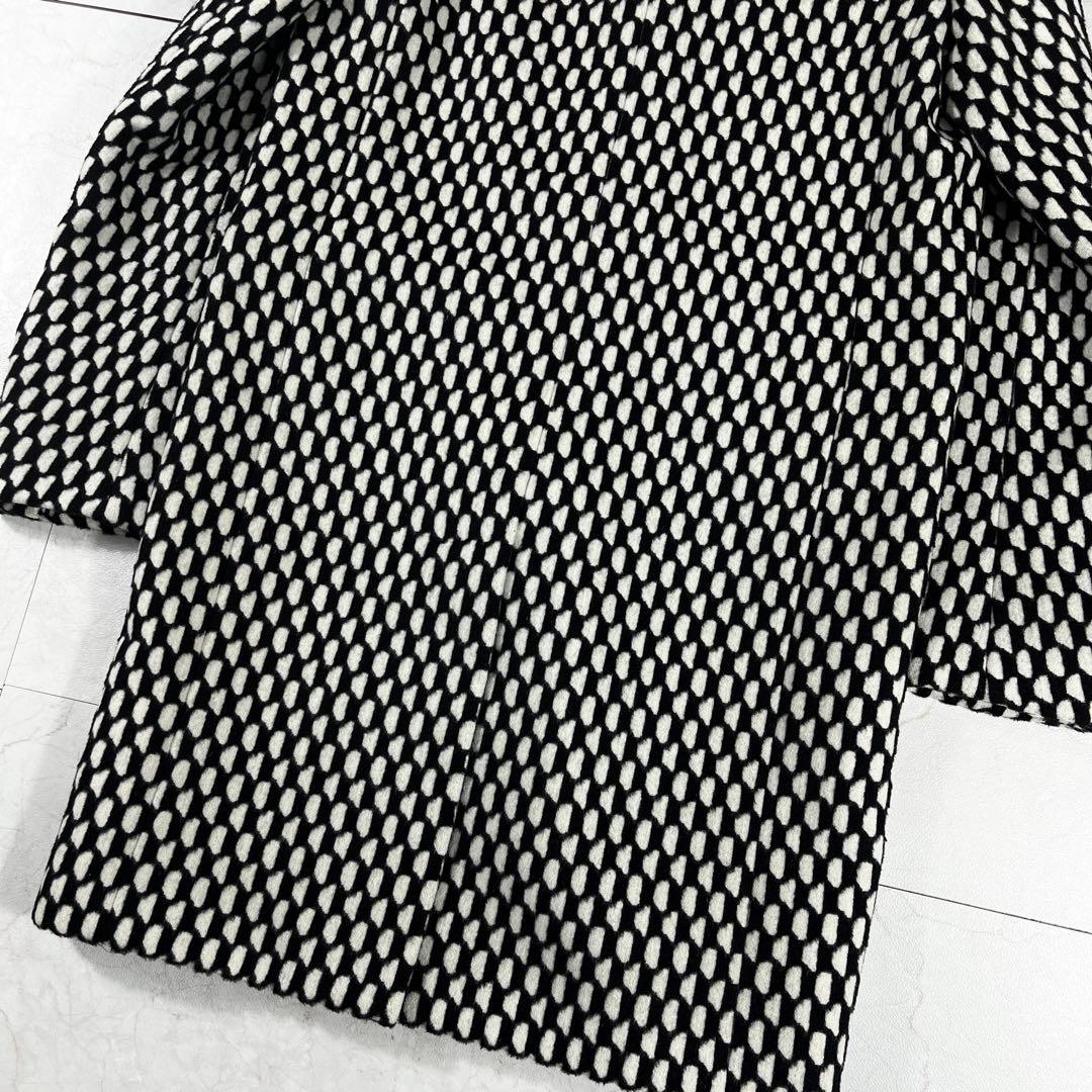 ✨極美品 マックスマーラ 白タグ 格子チェック スタンドカラーコート アルパカ混