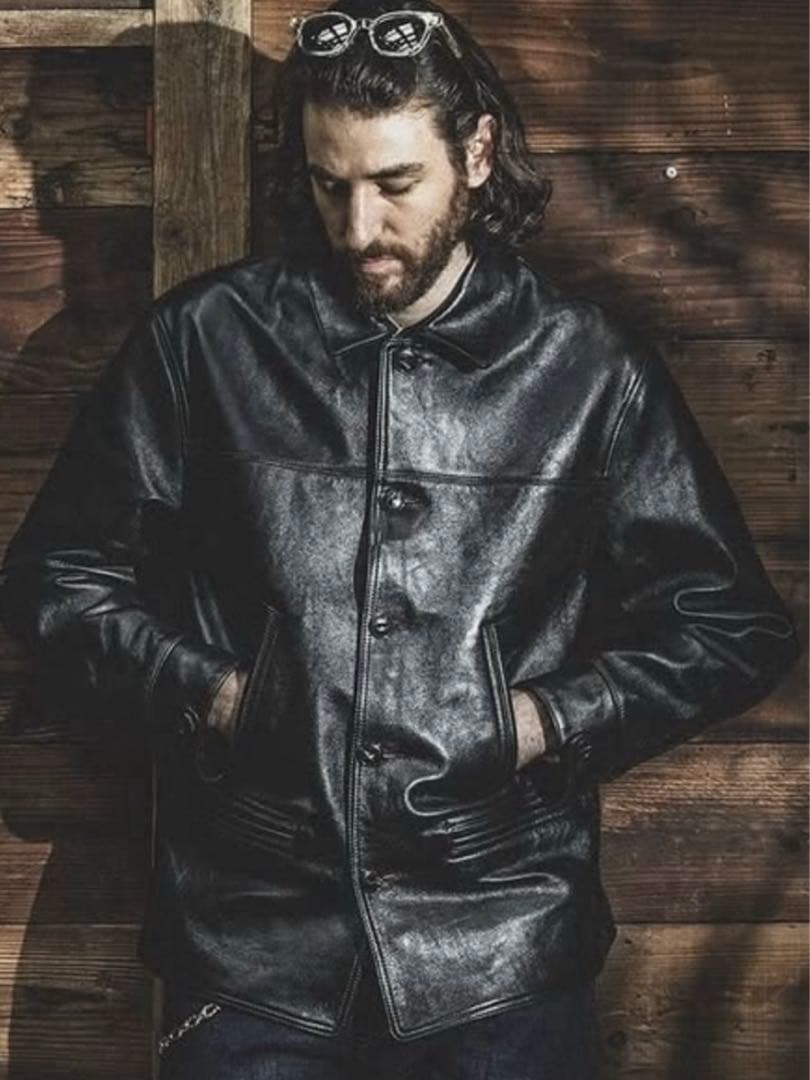 subculture サブカルチャー　レザーカーコート　2