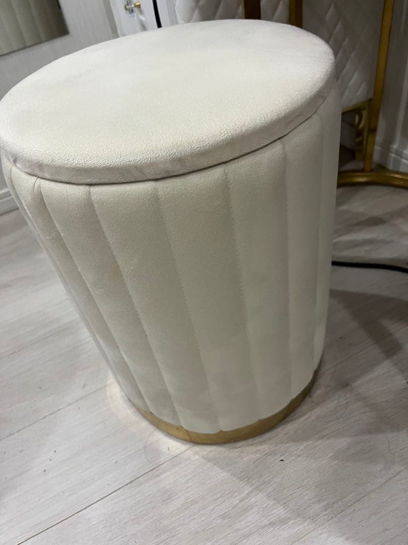 ドレッサー　スツール　LEDライト付きミラー