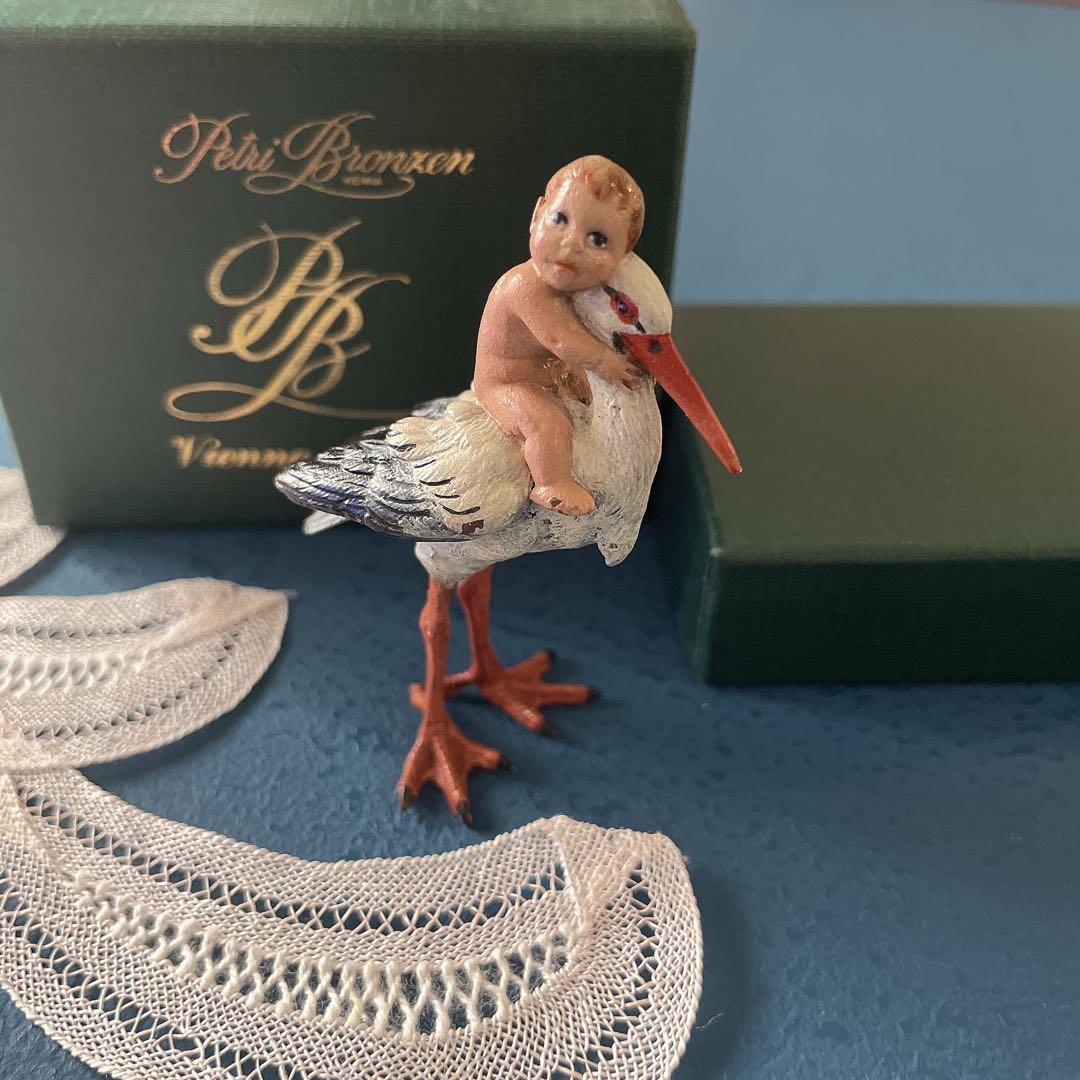 コウノトリ　ヴィエナブロンズ　vienna bronzes