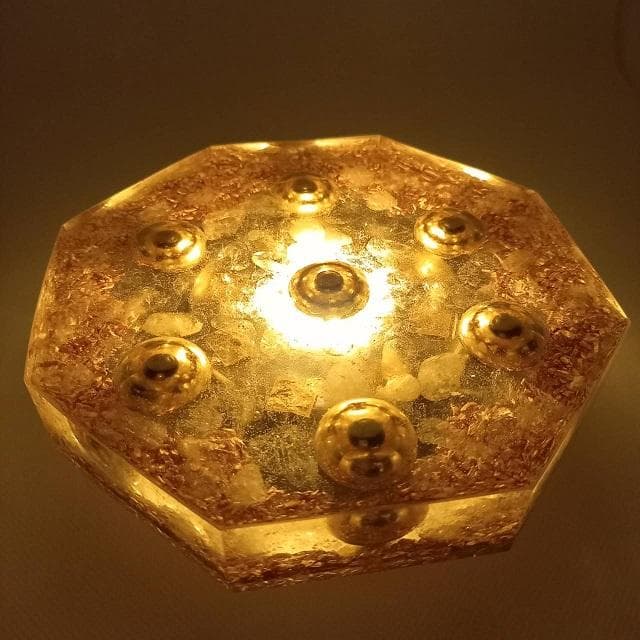 『金運七万倍 進化形オルゴナイト八角形プレート』金運アップ オルゴナイト　358