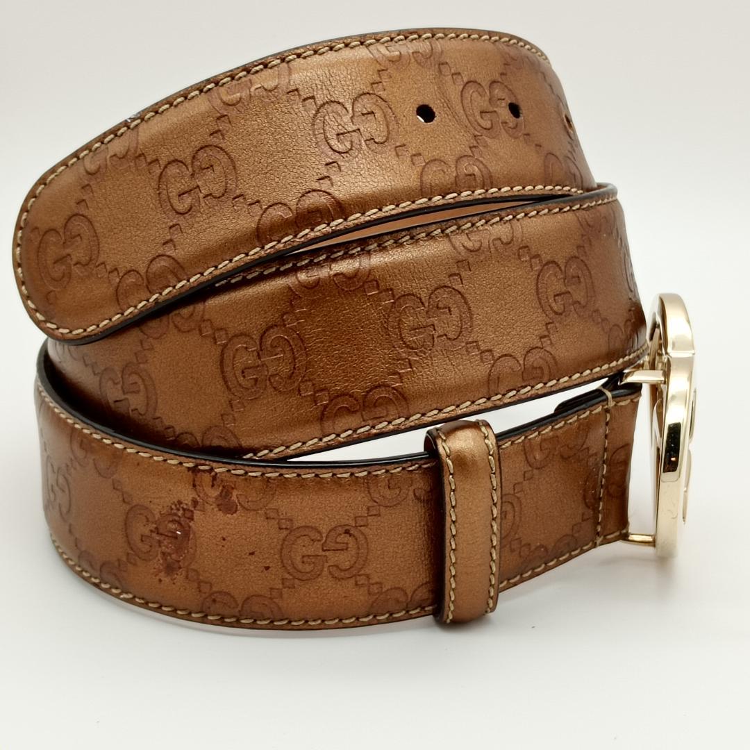 GUCCI グッチ ハート インターロッキングG ベルト 85