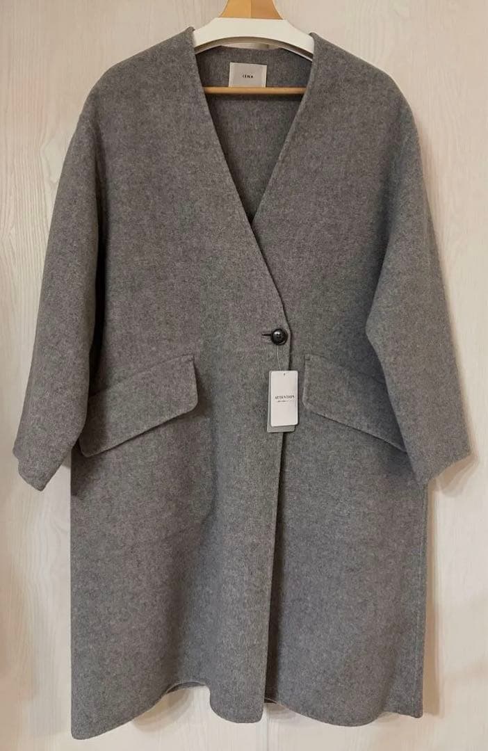IENA イエナ 新品タグ付き モッサーダブルフェイスVネックコート 36