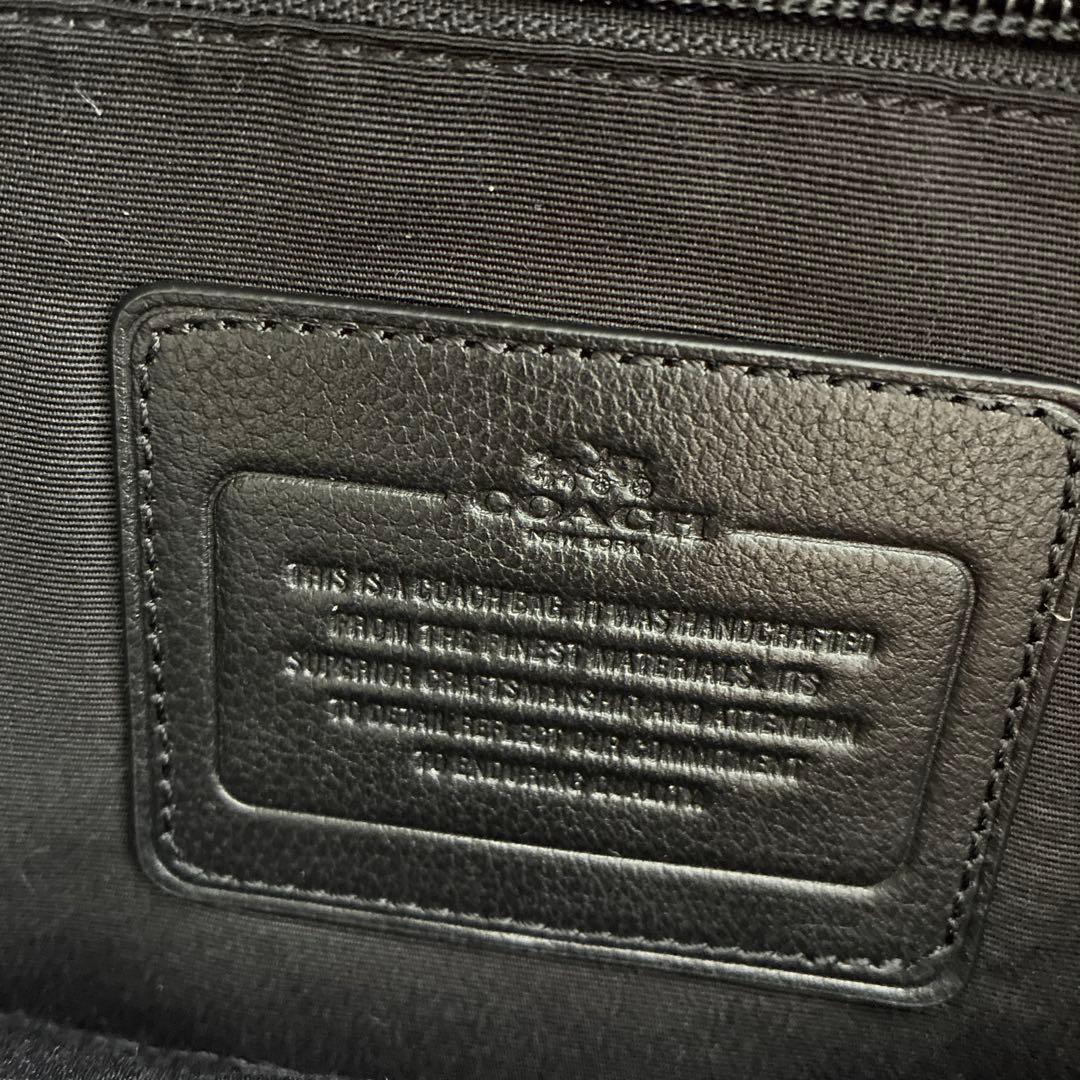 【スーパーマン】コーチ　ブラックレザーメッセンジャーバッグ　未使用