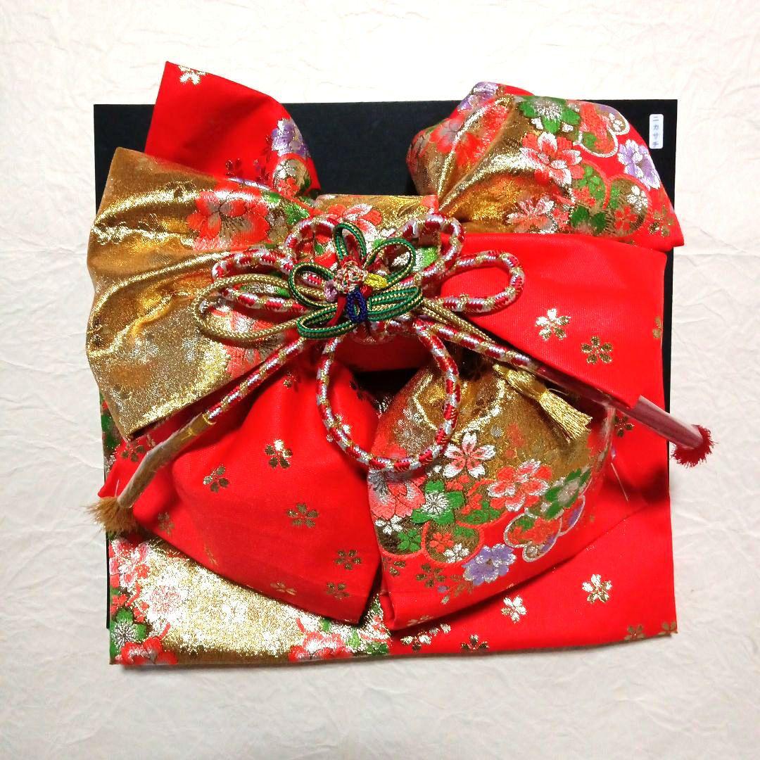 七五三　七歳　着物・長襦袢・未使用結び帯フルセット　(32)