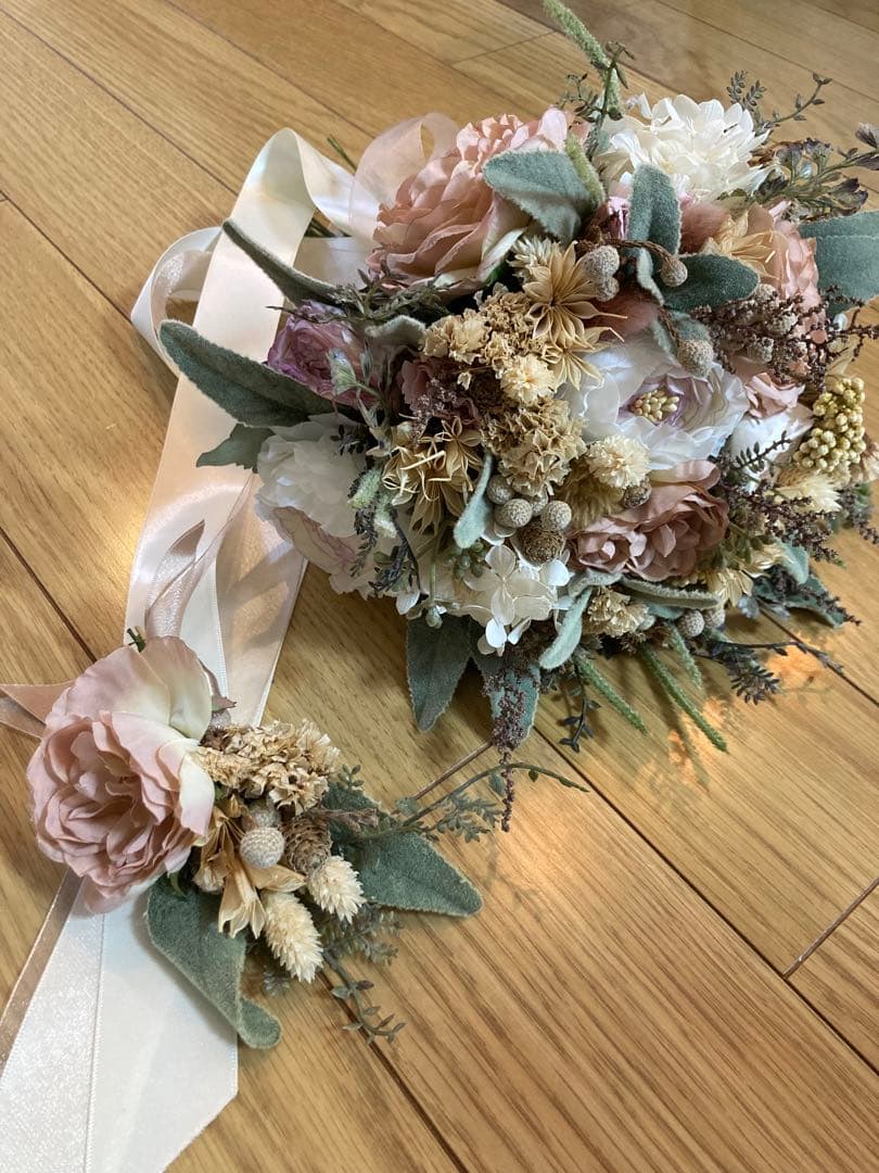 【値下げしました！】ウェディングブーケとブートニア