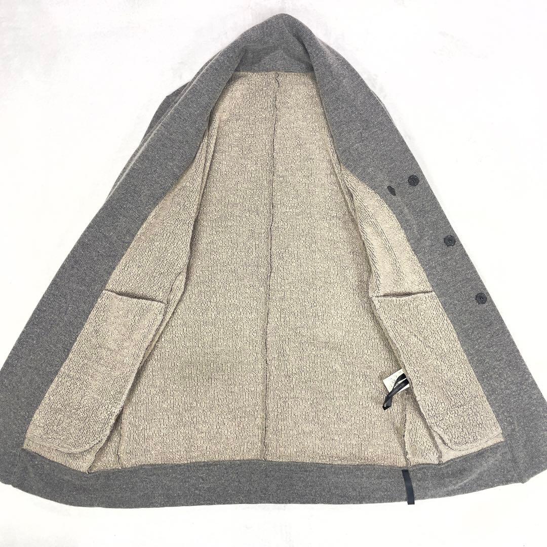 STRUM ウール×コットン ショールカラー ロングカーディガン M グレー