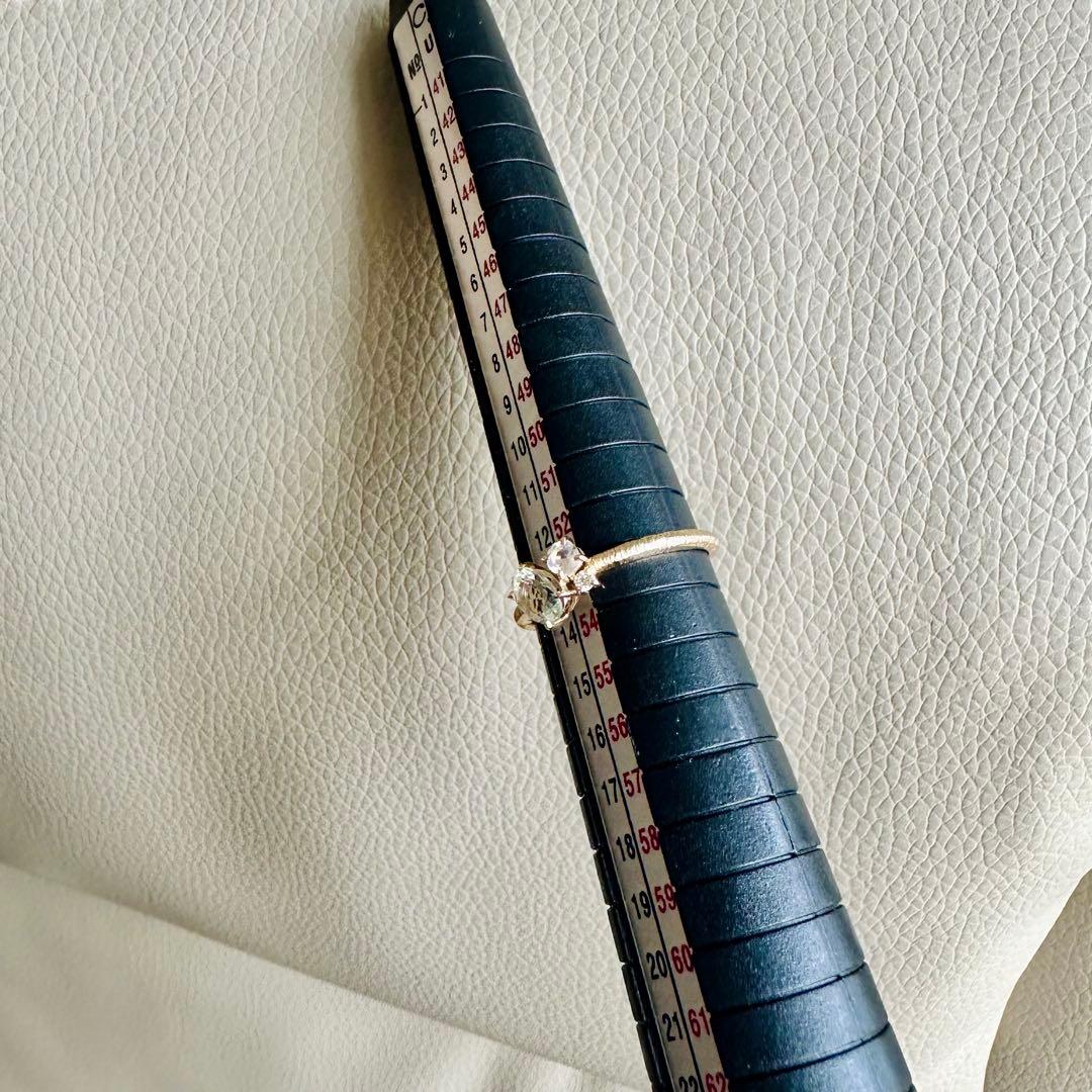 【VERITE】元値44000円 K10YG 指輪 ダイヤモンド リング 13号