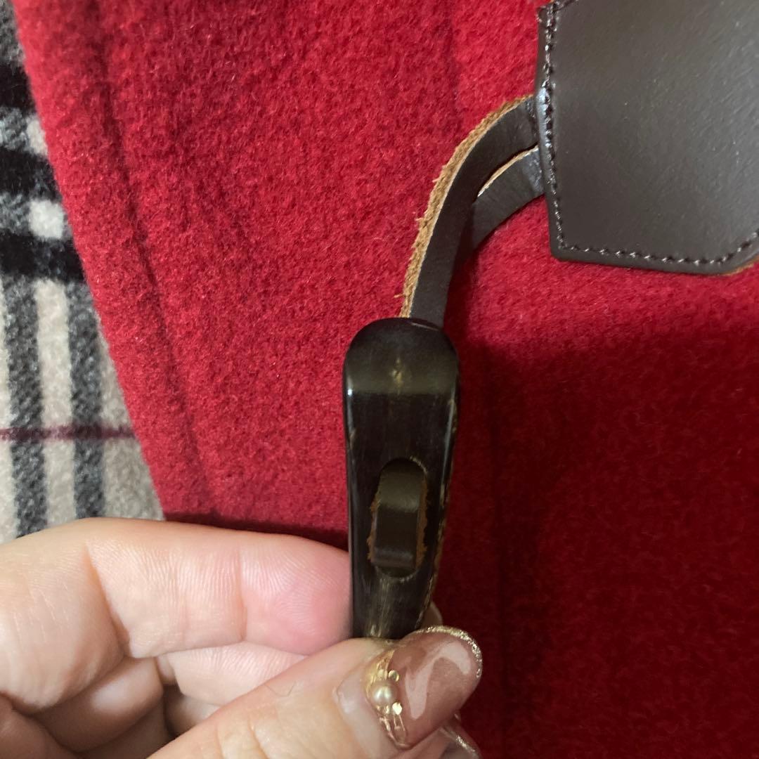土日限定価格⭐︎BURBERRY 赤 ダッフルコート ウール　150サイズ