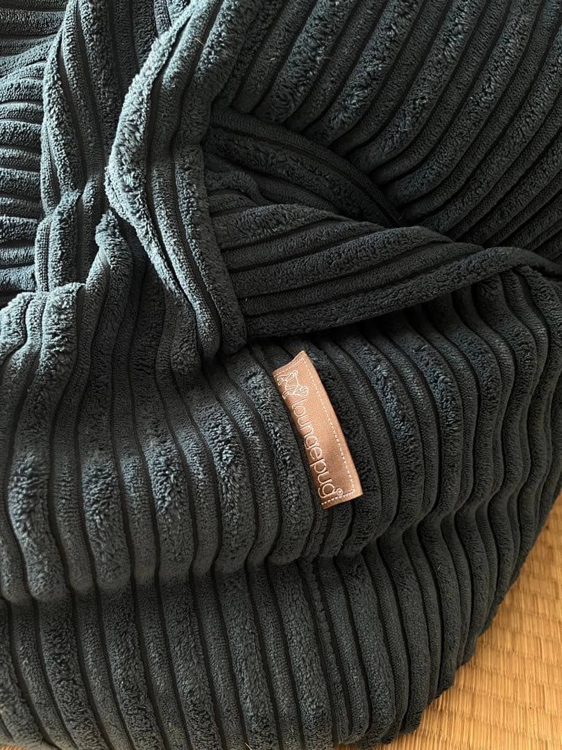 loungepug 2人掛けビーズクッションソファ ネイビー