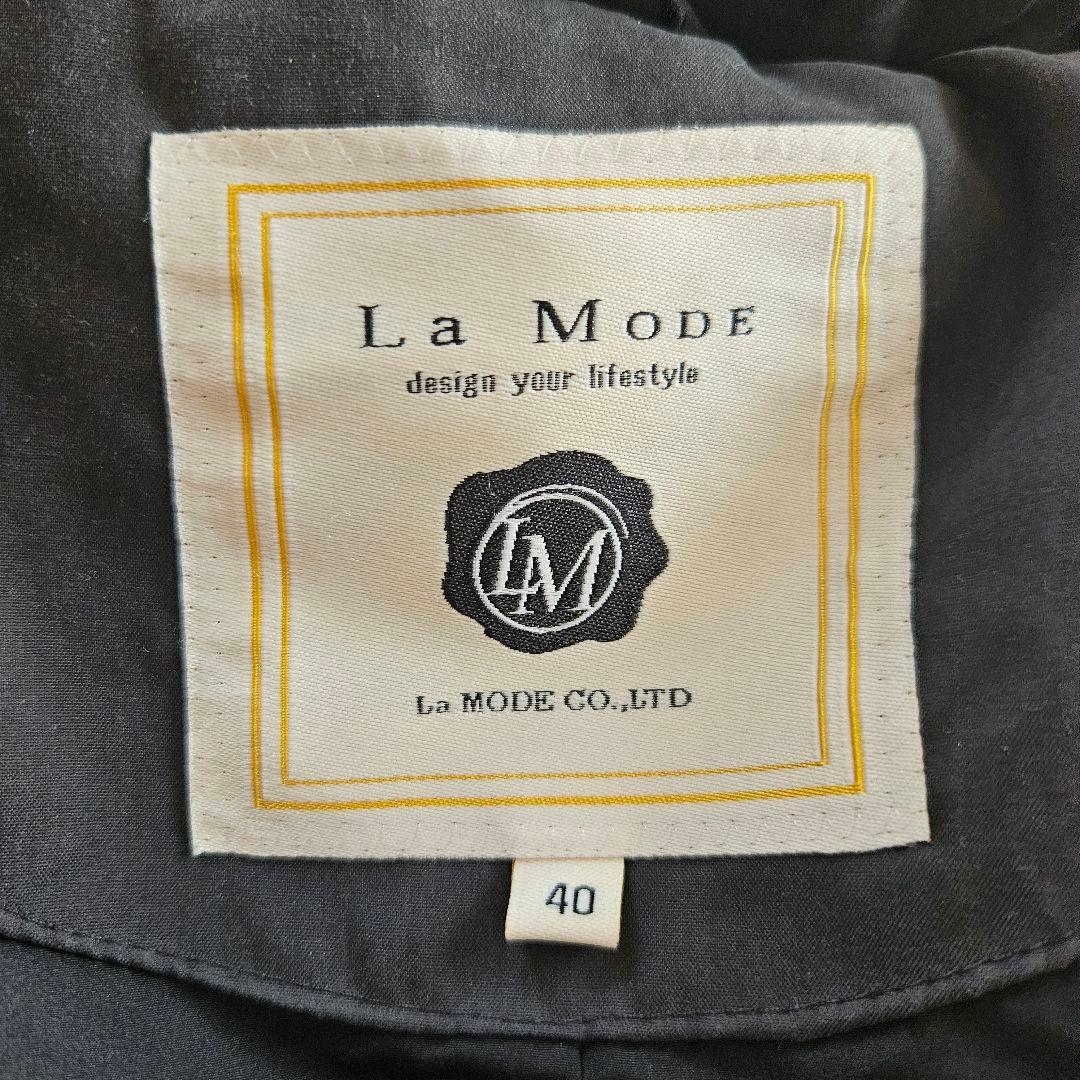 ​【La Mode】軽量ダウンコート 黒 サイズ40 ダウン90%　手洗い可能