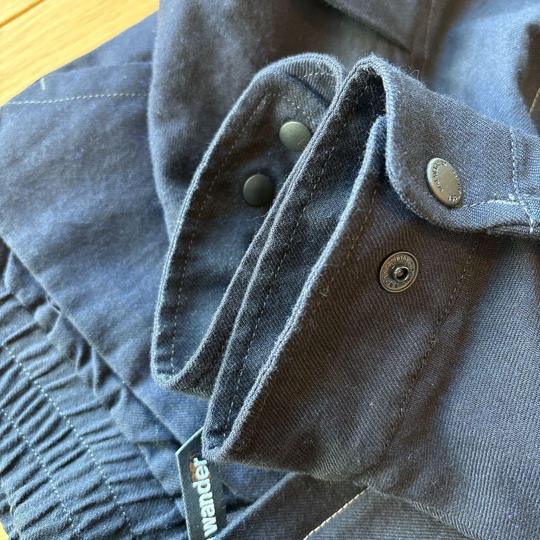 【美品・定価5.7万】and wander ジップアップコットンウールブルゾン