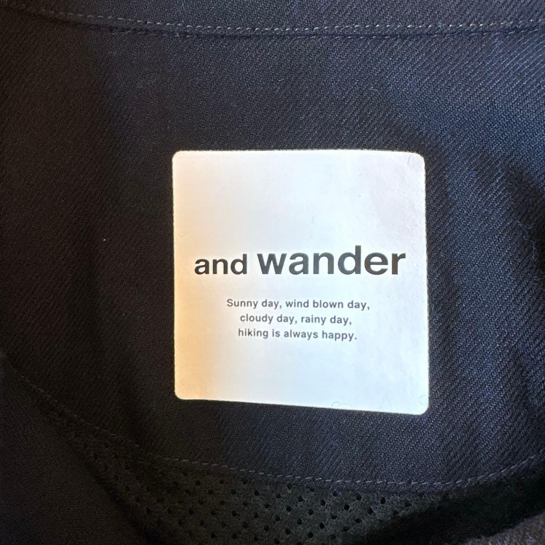 【美品・定価5.7万】and wander ジップアップコットンウールブルゾン