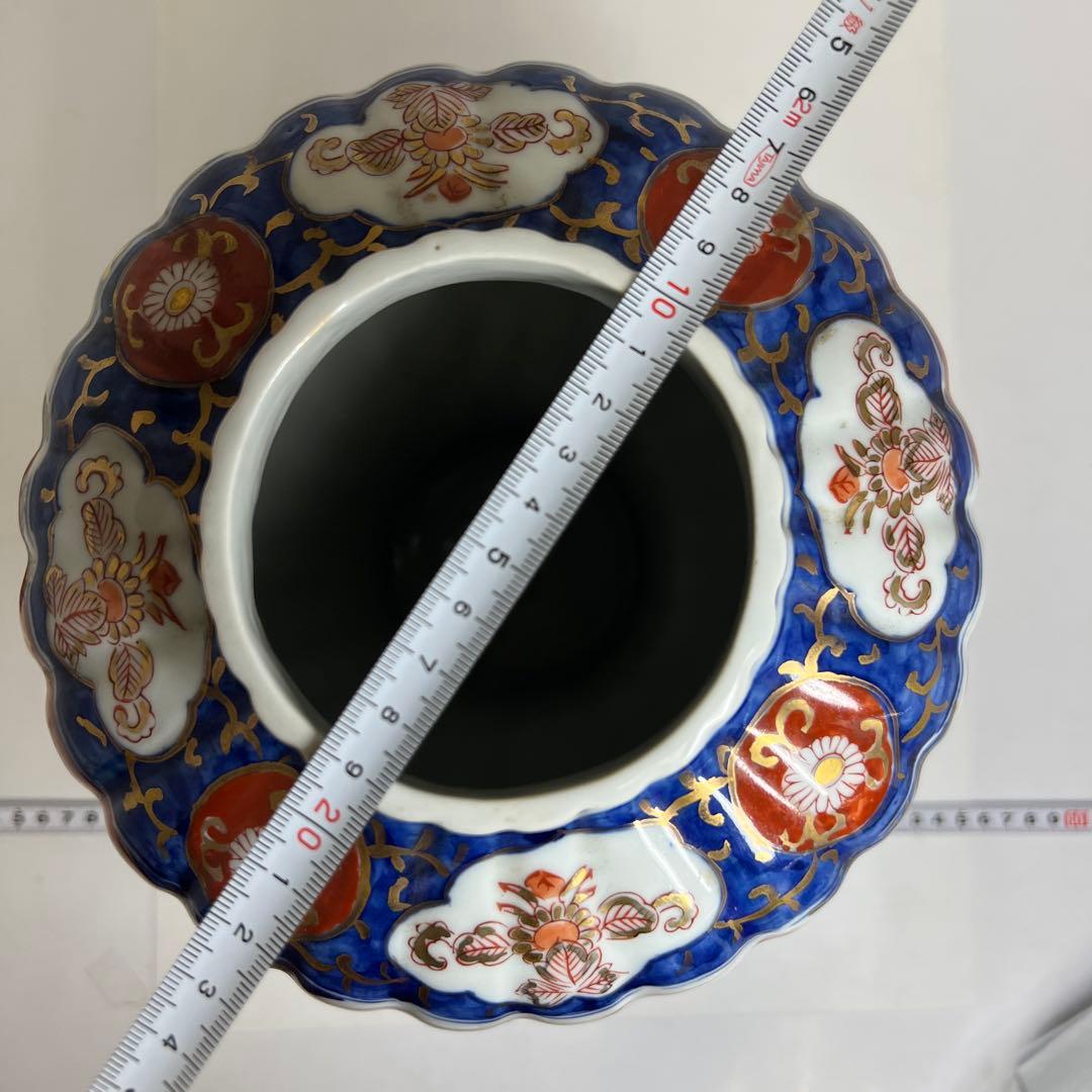 古伊万里　染綿沈香壺　高さ45㎝　東K8-0203① タルニ