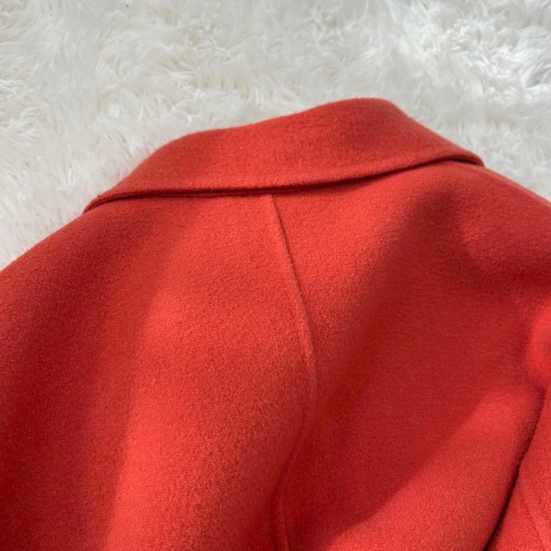 B&Y ユナイテッドアローズ　ウールリバーコート　オレンジ