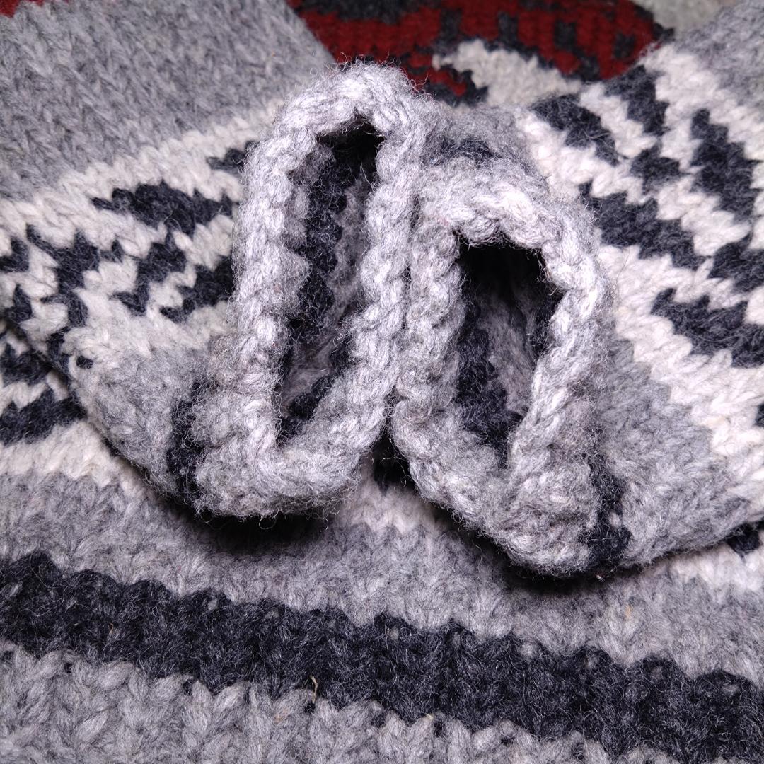 カナディアンセーター　ジップアップカウチン　Ｍ　コンドル　ハンドメイド　カナダ製