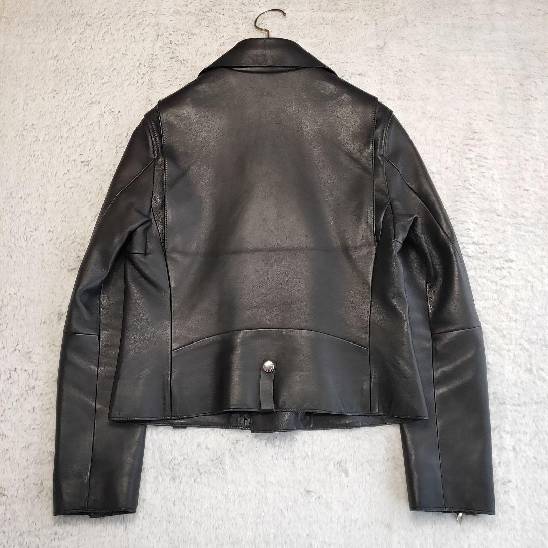 【未使用級】ASTRAET ラムレザー ダブル ライダースジャケット 羊革