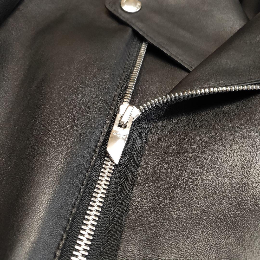 【未使用級】ASTRAET ラムレザー ダブル ライダースジャケット 羊革