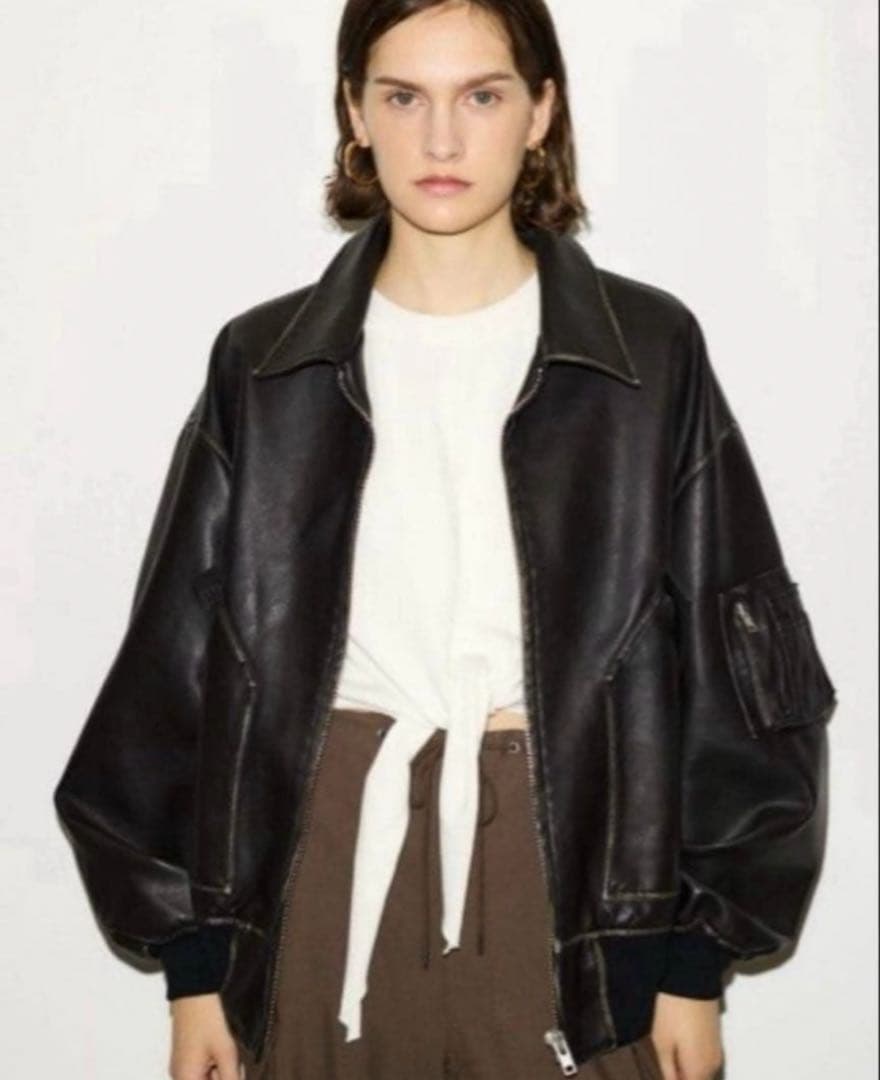 SLY レザー ジャケット ダメージ加工