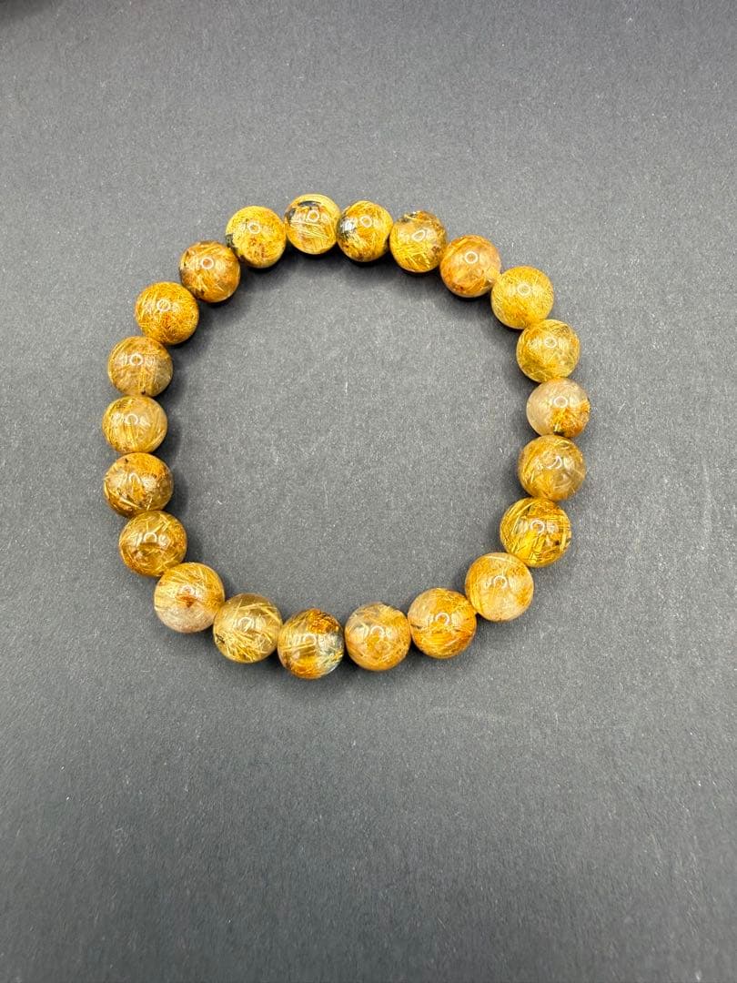 天然石 ゴールドルチル ブレスレット（内周・13-14cm） ⑩