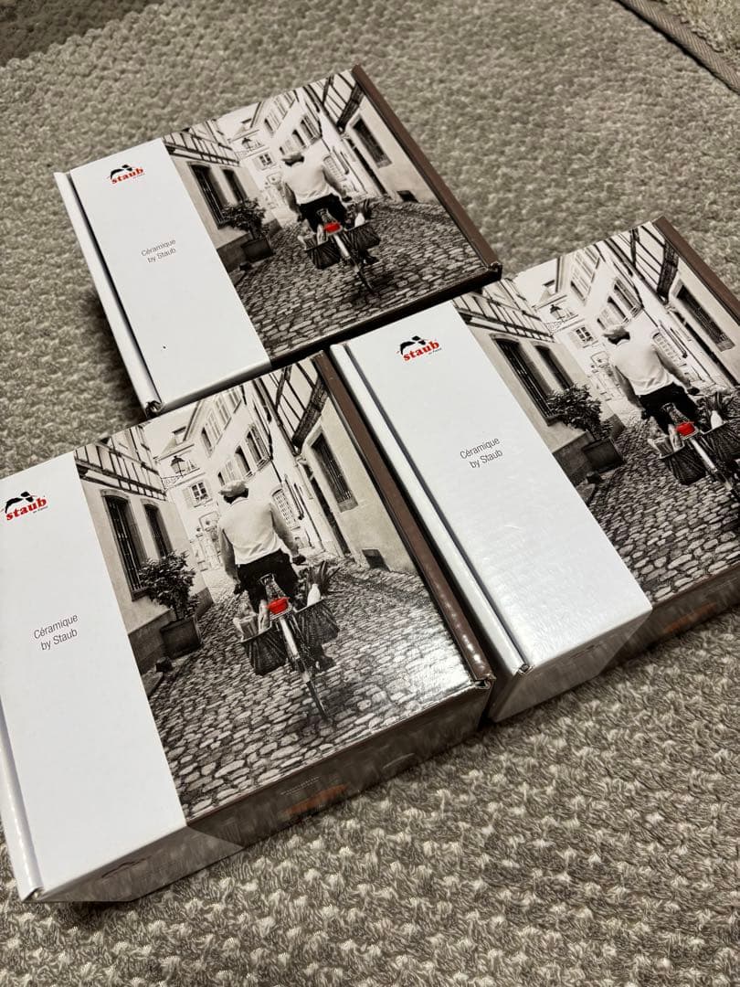 Staub　ストウブ パンプキン ココット S セラミック　0.47L 3個