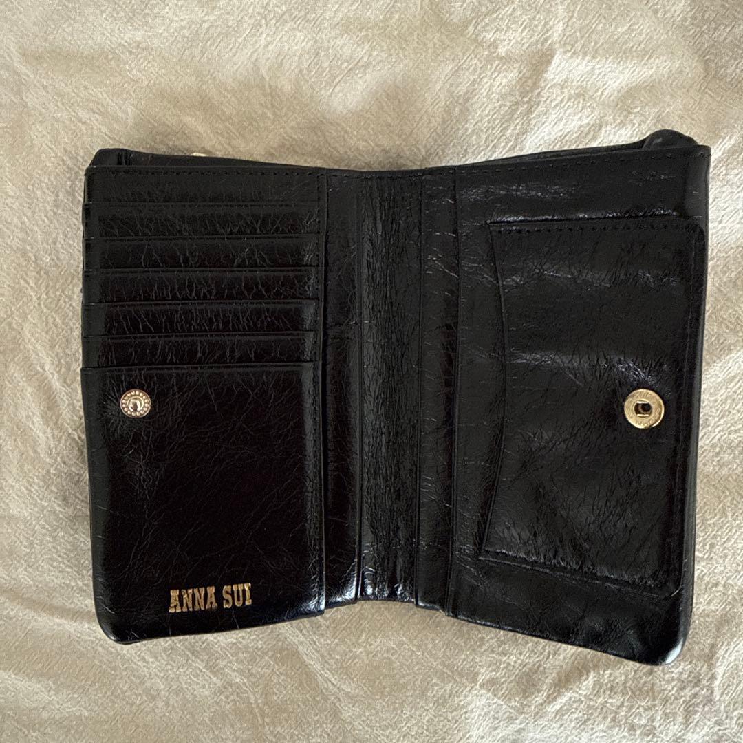 ANNA SUI ブラック 二つ折り財布