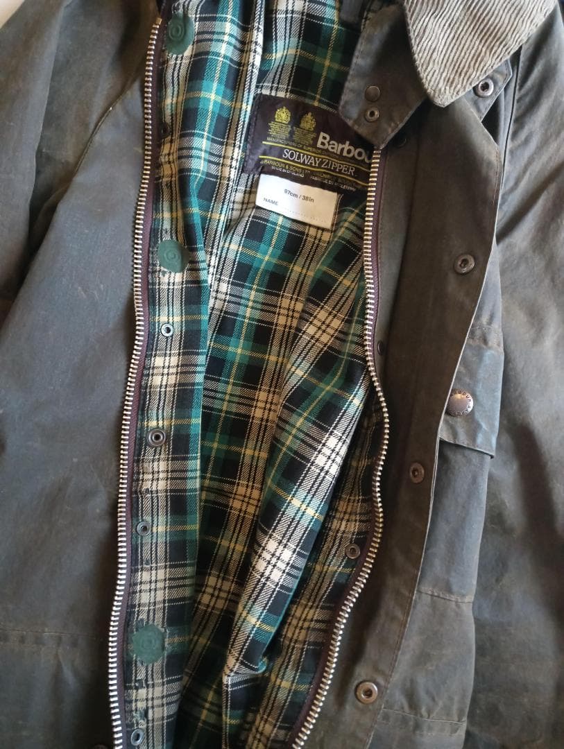 雰囲気抜群　Barbour　２ワラント　 solwayzipper　８０’ｓ