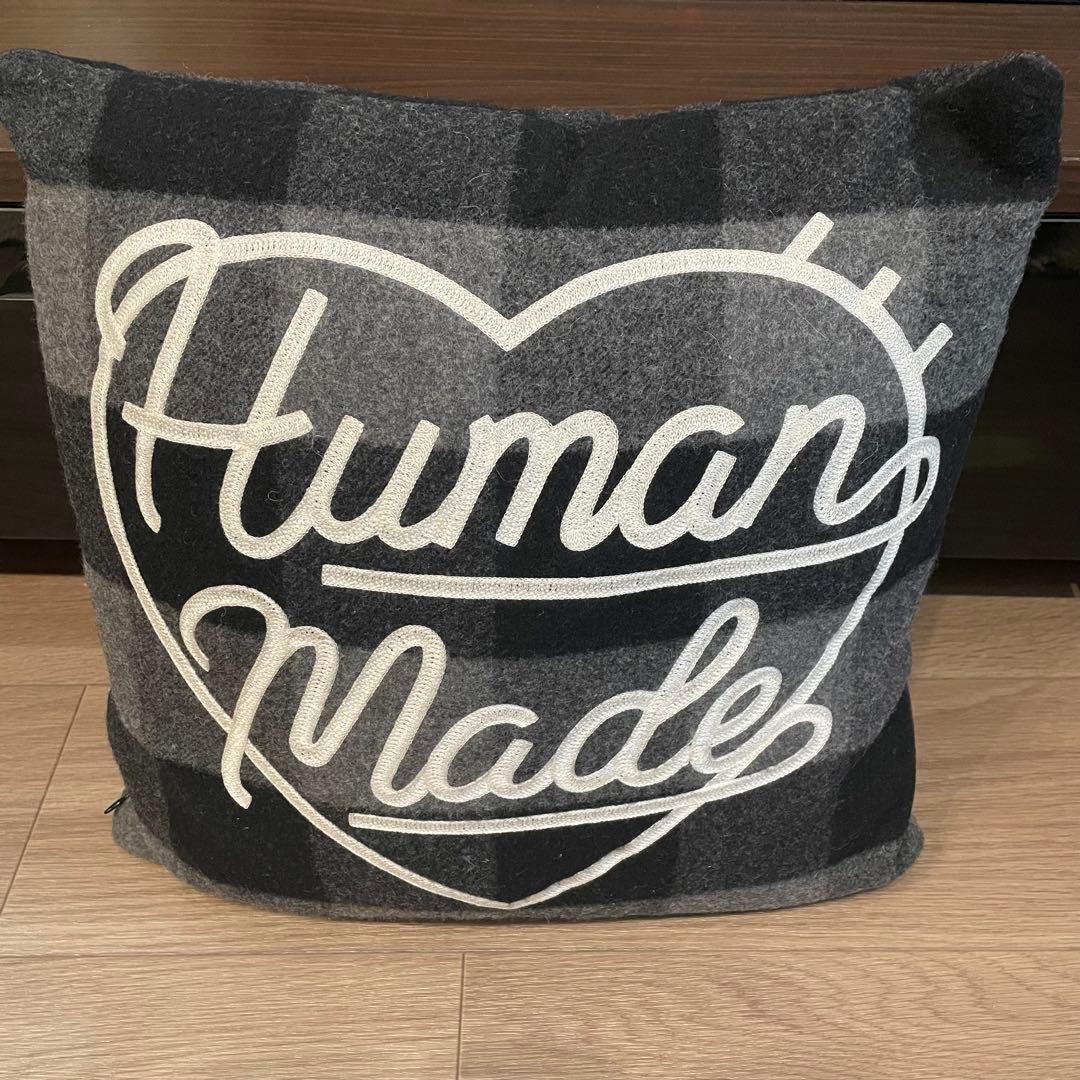 希少 極美品✤ ヒューマンメイド ウールクッション グレー ブラック