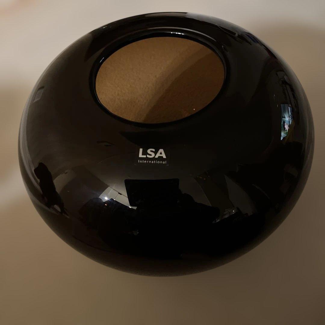 新品未使用‼️LSA International 黒い花瓶 球形