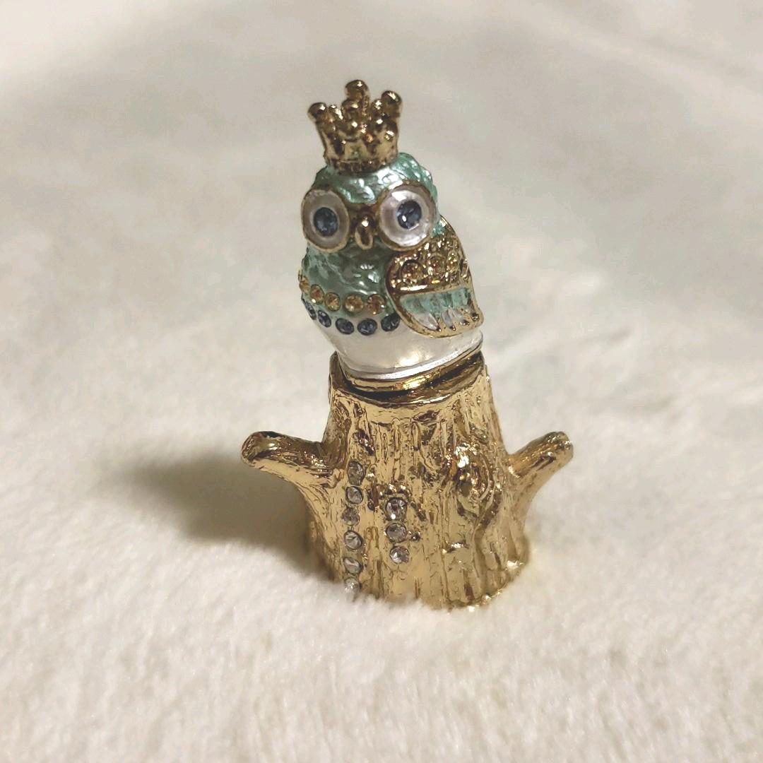 piearth　ピィアース　スワロフスキー　切り株　クラウン　ふくろう