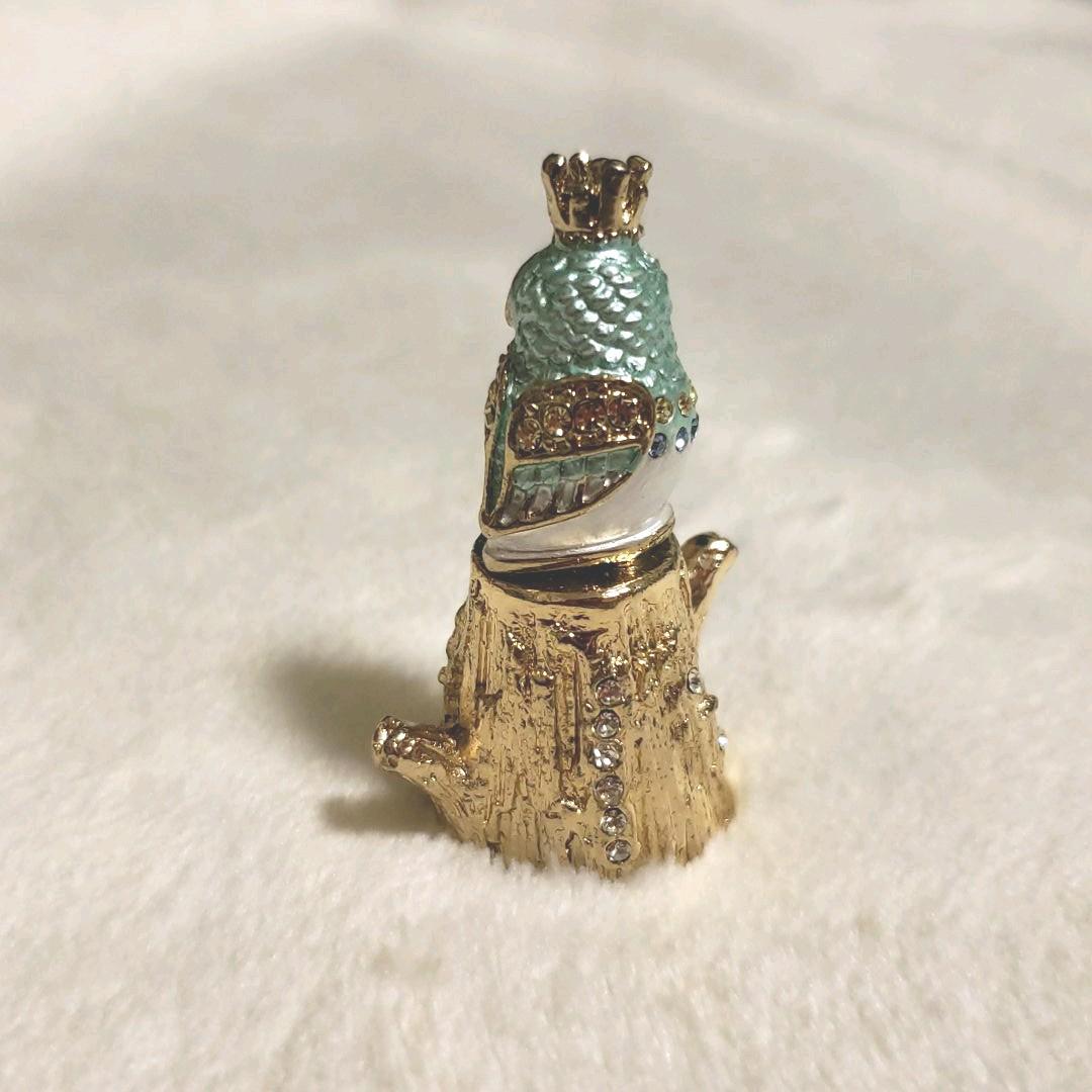 piearth　ピィアース　スワロフスキー　切り株　クラウン　ふくろう