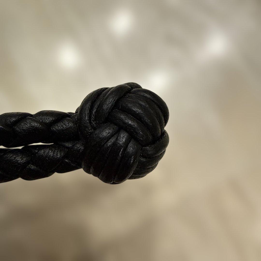 Bottega Veneta ブラックレザーブレスレット 箱有り