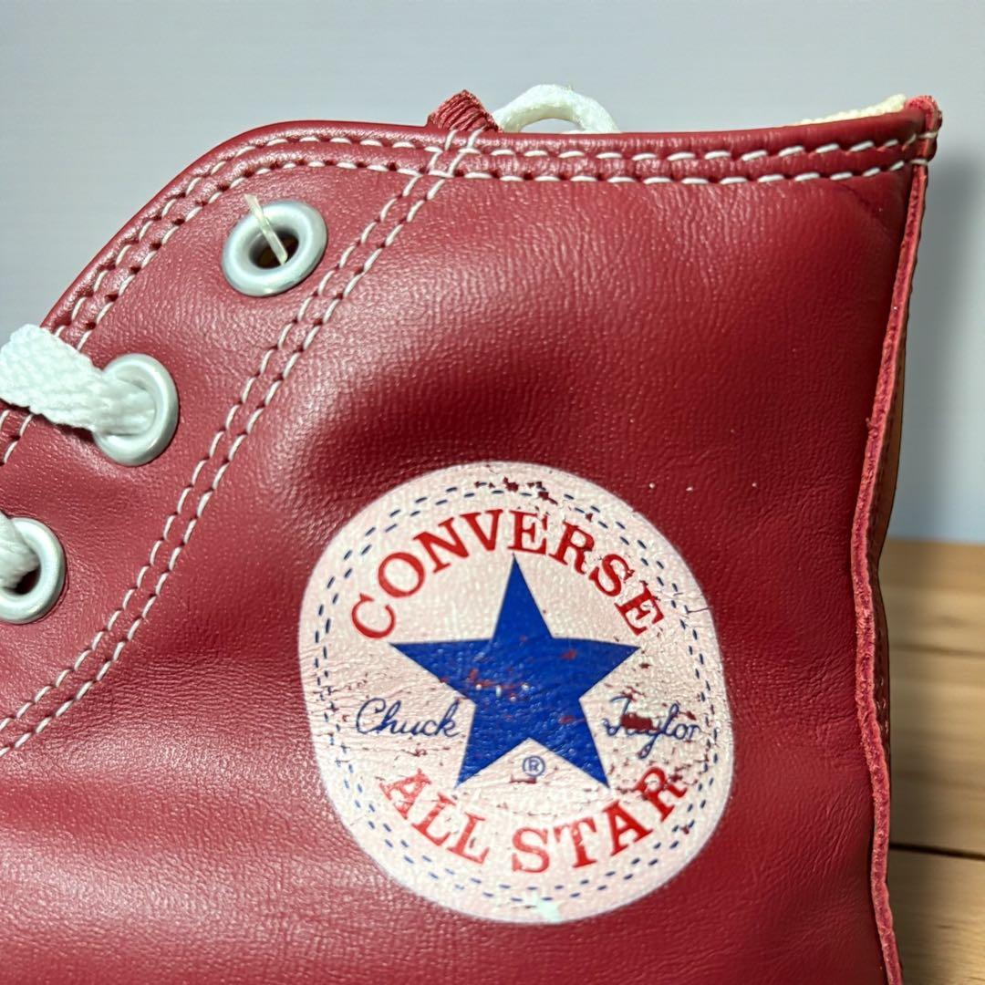 【USA製デッドストック‼︎】コンバース　レザーオールスター Hi 稀少なレッド