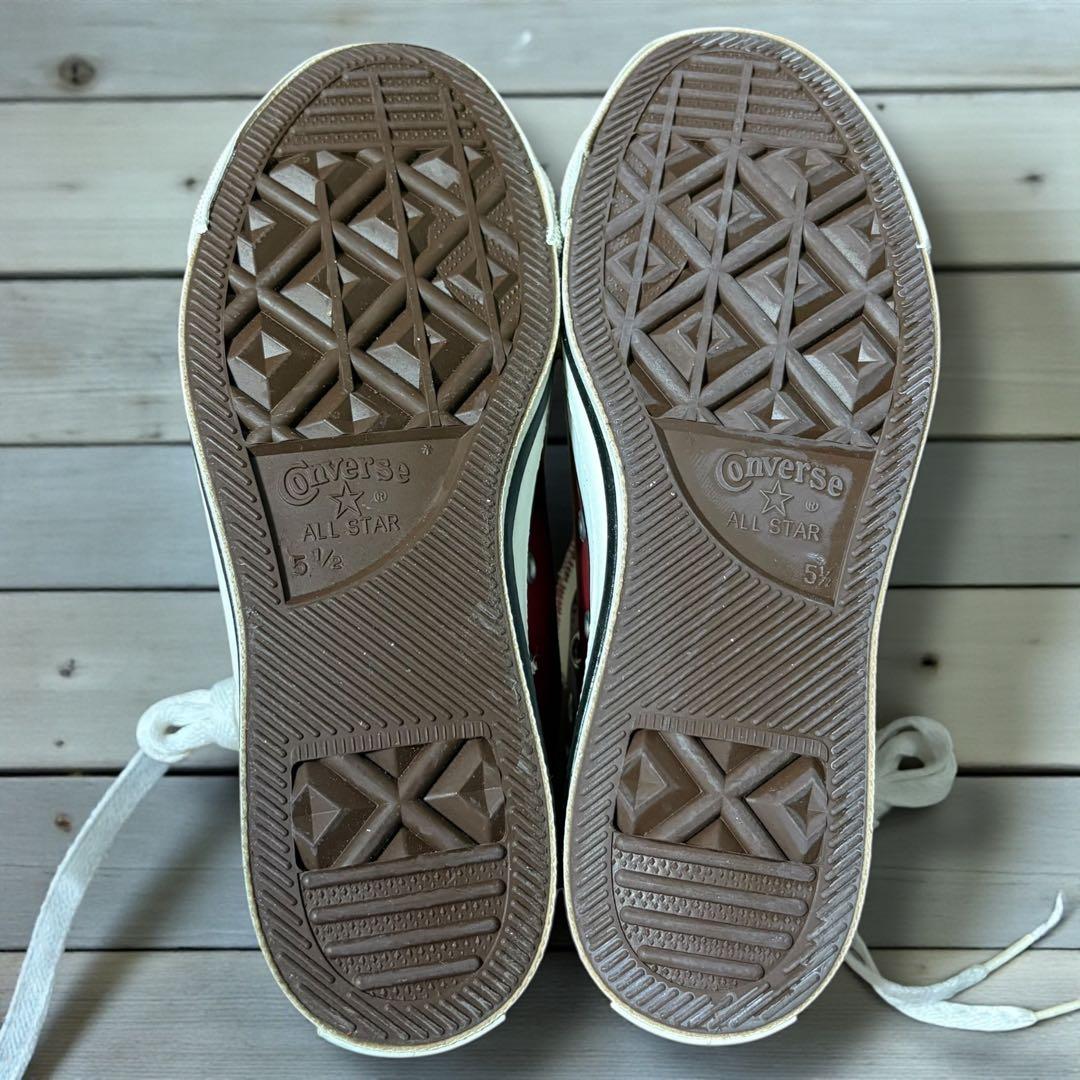 【USA製デッドストック‼︎】コンバース　レザーオールスター Hi 稀少なレッド