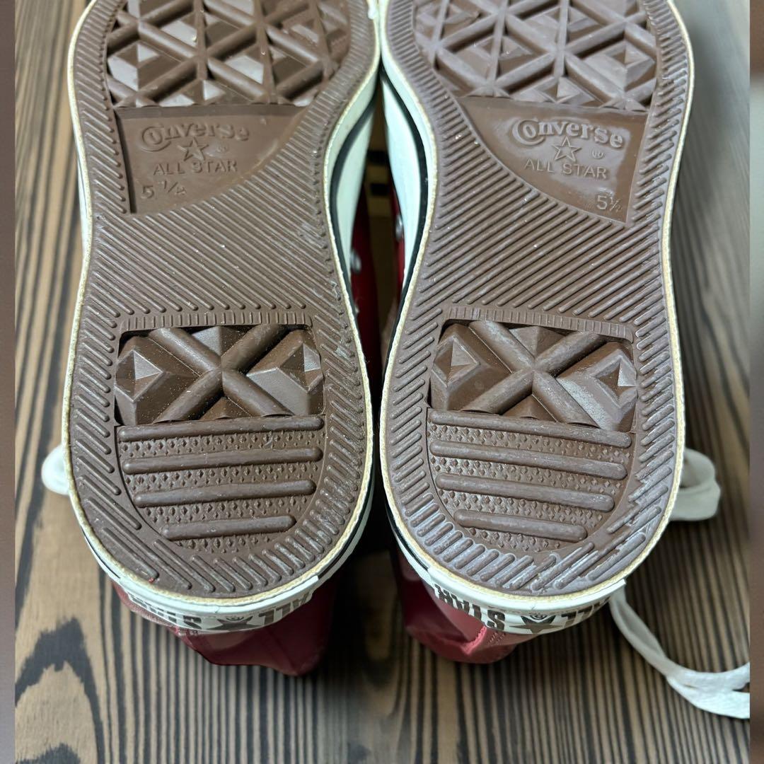 【USA製デッドストック‼︎】コンバース　レザーオールスター Hi 稀少なレッド