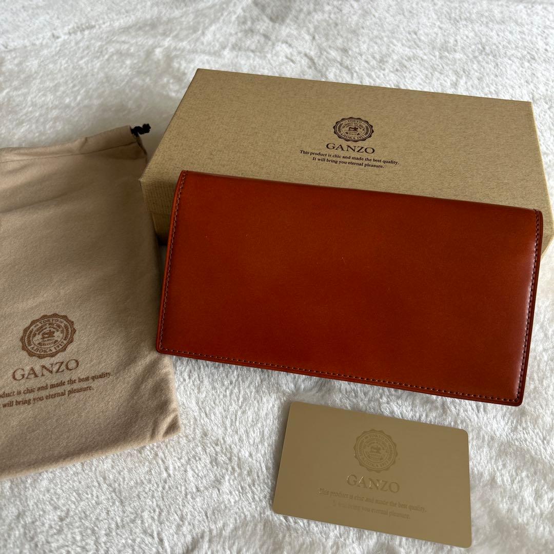 GANZO キャラメル色の長財布