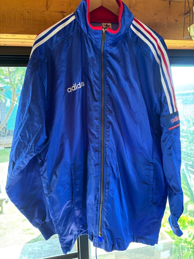 adidas 青 ウィンドブレーカー（90年代）