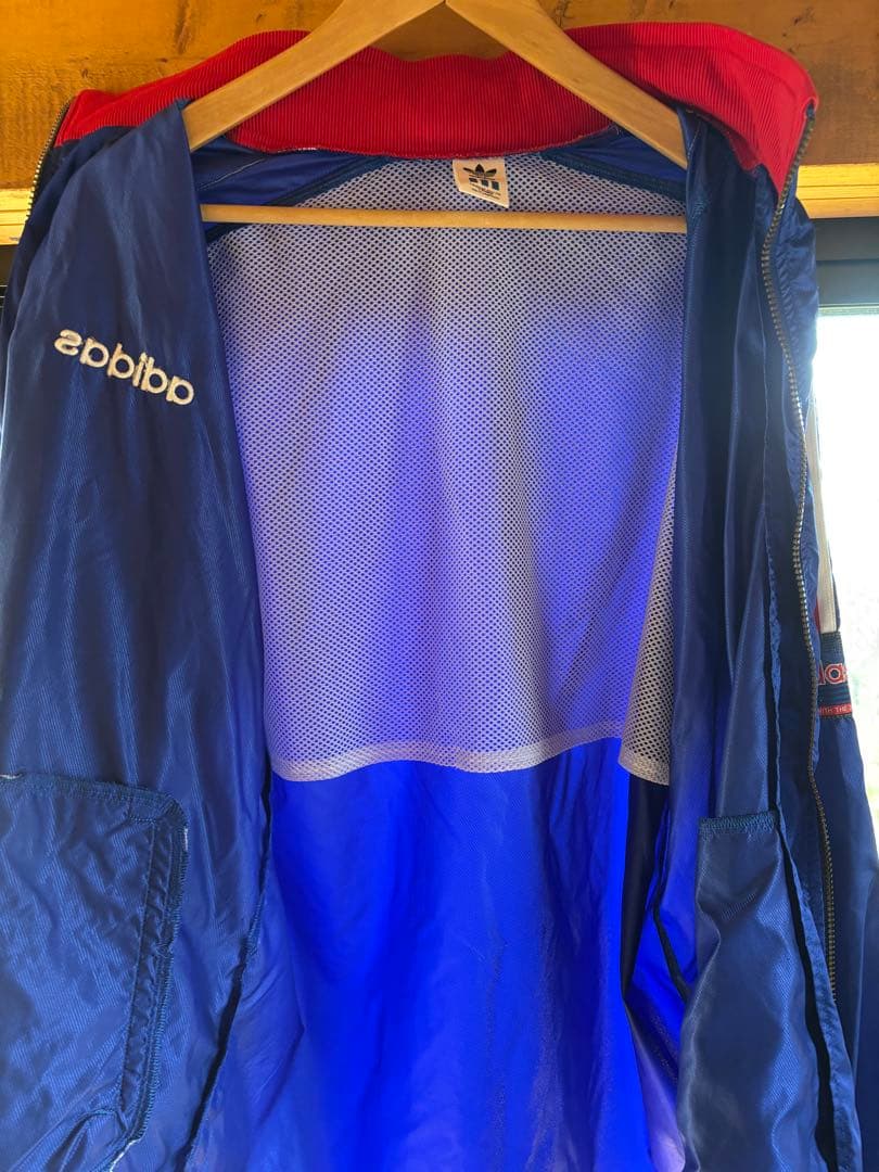 adidas 青 ウィンドブレーカー（90年代）