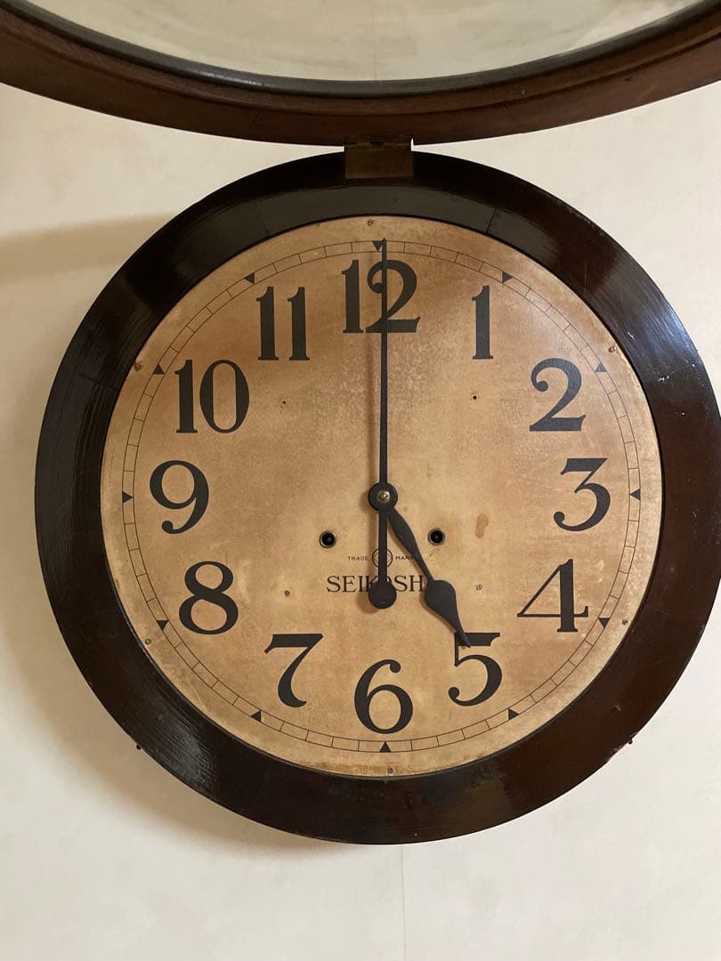 骨董品　和製アンティーク　大きい古い時計　セイコー　SEIKOSHA 約50cm