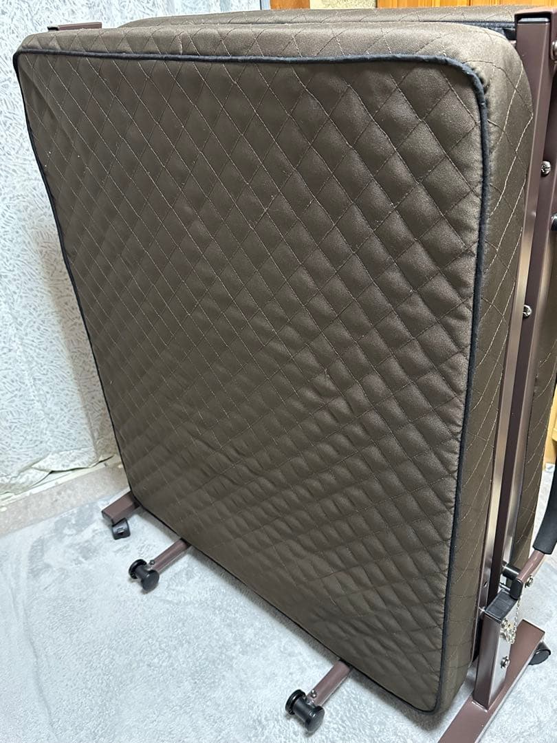 ブラウン 折りたたみベッド リクライニング