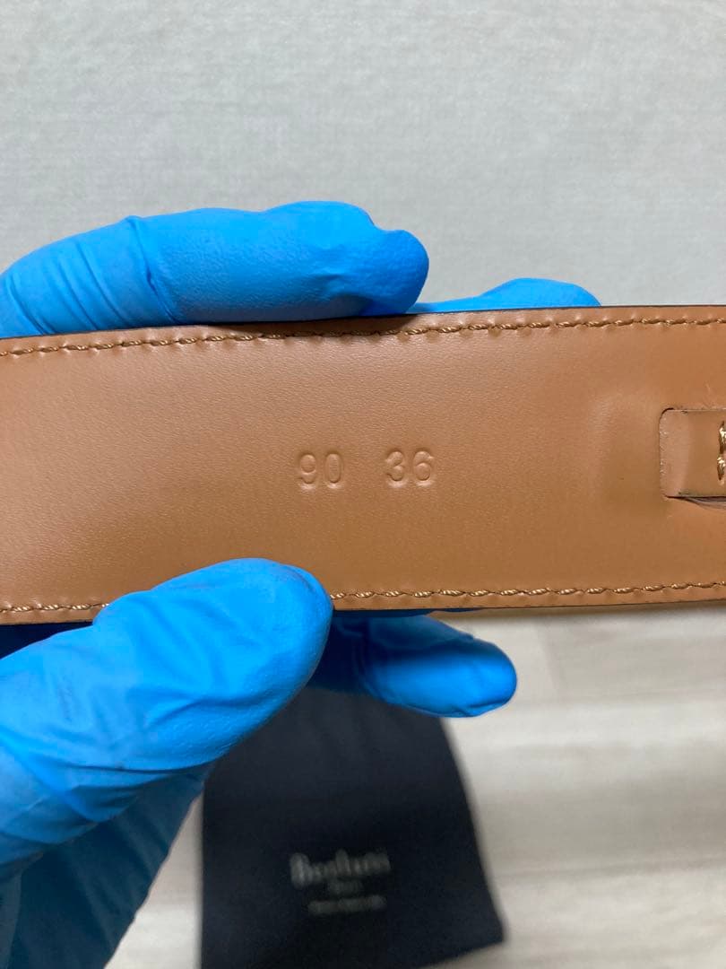 美品 Berluti ブラウンレザーベルト 保存袋付き 箱付き