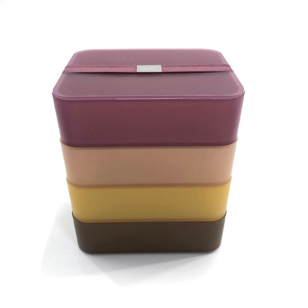 箱付 希少 PRADA プラダ ランチボックス 弁当箱 重箱 4段 プラスチック