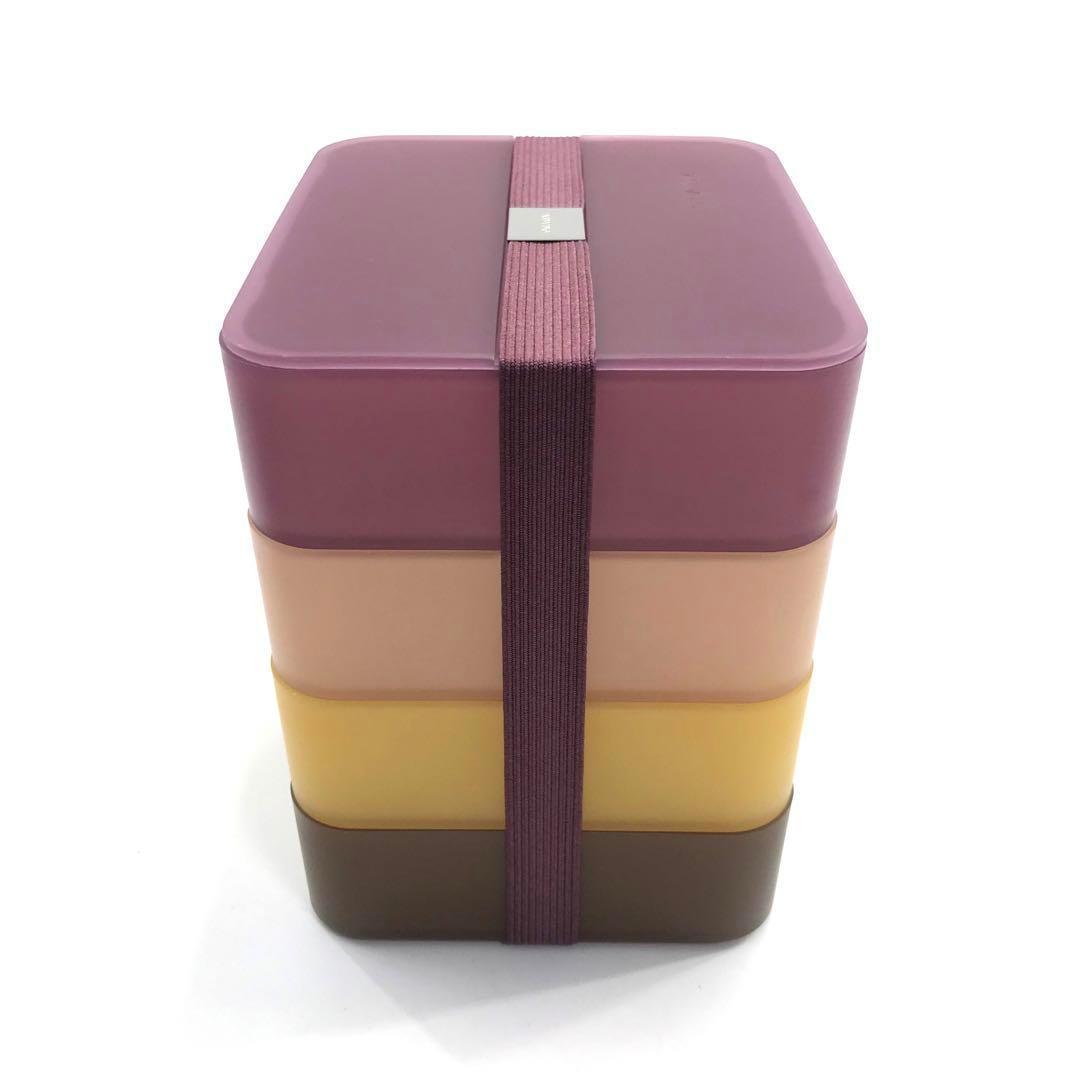 箱付 希少 PRADA プラダ ランチボックス 弁当箱 重箱 4段 プラスチック