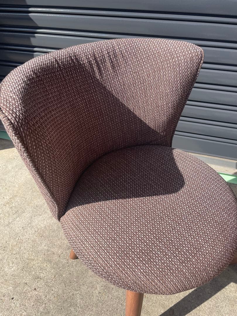 【極美品】2脚セット　不二貿易 ダイニングチェア クラム　ファブリック 回転式