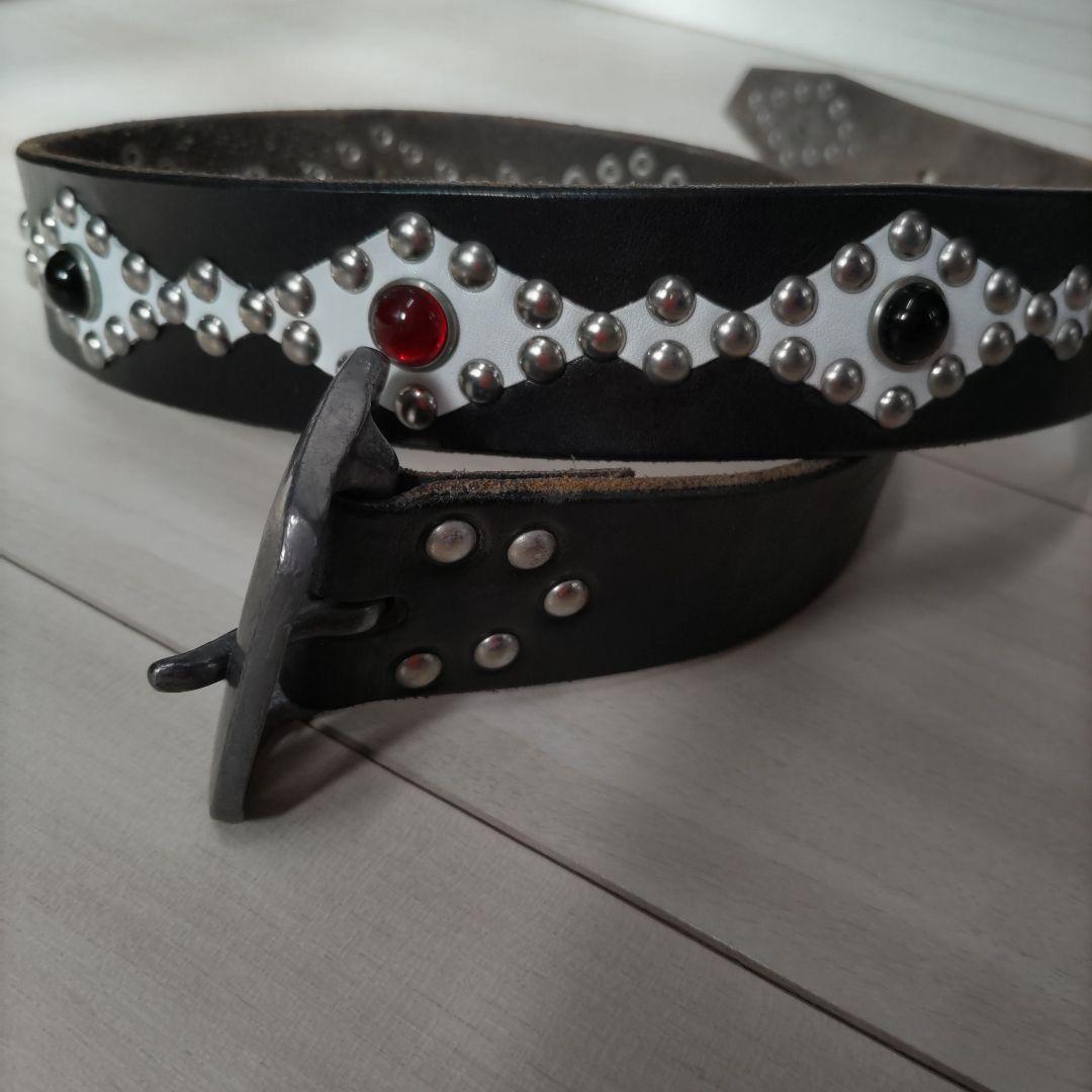 REDMOON スタッズ ベルト 黒 スティングレイ